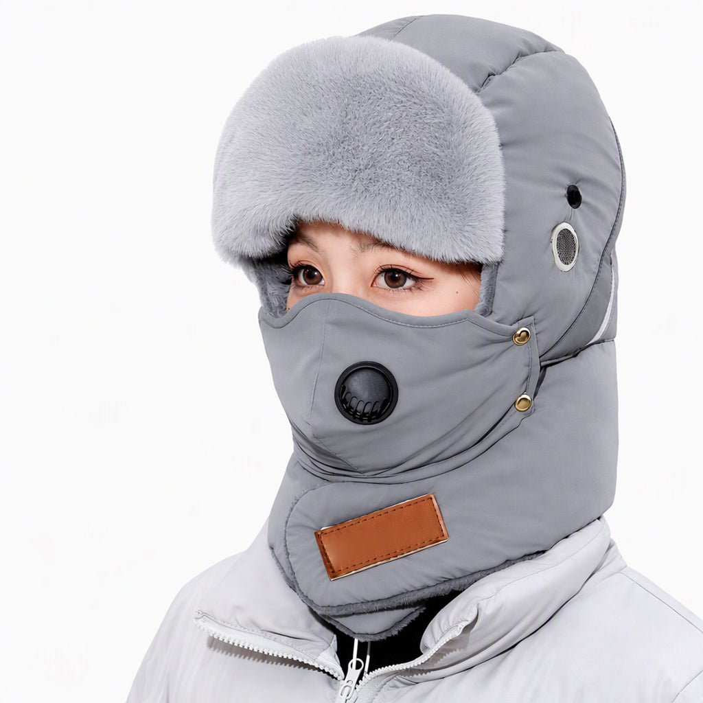🧢Chapeau de chasse thermique d'hiver coupe-vent avec masque intégré