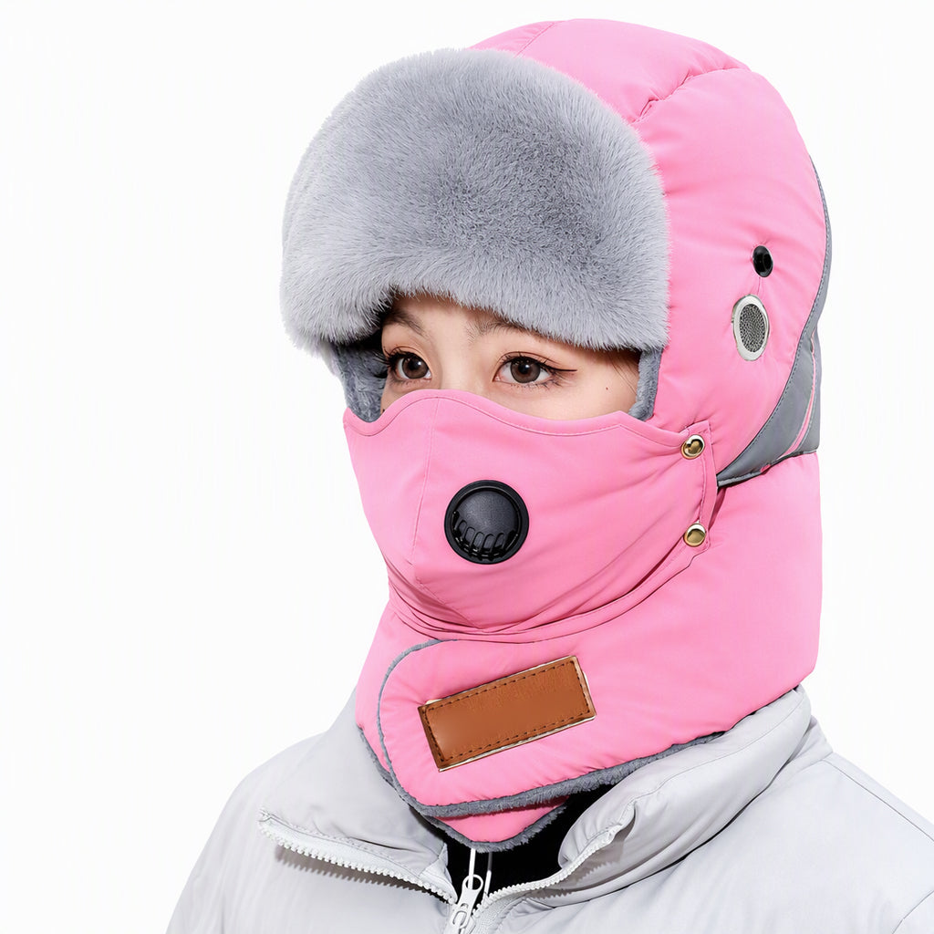 🧢Chapeau de chasse thermique d'hiver coupe-vent avec masque intégré