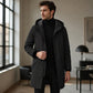 🔥Trench-coat à capuche mi-long pour homme