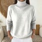 🧶 Un confort aérien, une chaleur douillette autour du cou | Pull décontracté à col roulé tout doux pour femme
