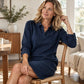 🍁Robe chemise élégante en fausse daim pour femmes